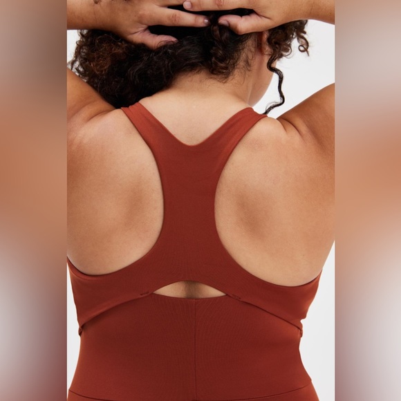 NWT Mahogany Lola V-Neck Dress | girlfriend collective - Picture 3 of 9